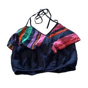 Roxy Navy Blue cropped halter top